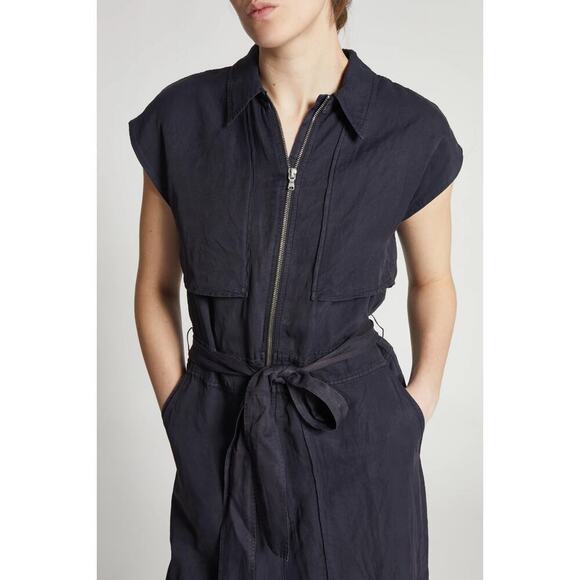 Saint Art New York Maxine Short Sleeve Cargo Jumpsuit Licorice Black Size Small - Picture 8 of 9